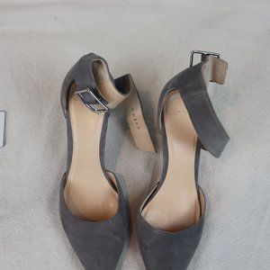 Sexy Cole Haan Grand Os tech 7.5M grey suede ankle wrap pump